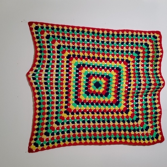 Granny Square Hand Made Lap Cover 36" x 36" square - Picture 1 of 3